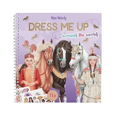 Imagen de Depesche 12431 Miss Melody Vísteme por el Mundo Libro de Pegatinas con 24 páginas para diseñar Motivos Caballos, Incl. 11 Hojas