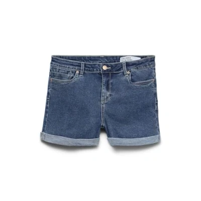 Imagen de VERO MODA Pantalones Cortos Vmluna Mr Fold Mix Ga Noos, Medio De Mezclilla Azul, L para Mujer
