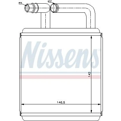 Imagen de NISSENS 77618 Radiador de Calefaccion con conducto