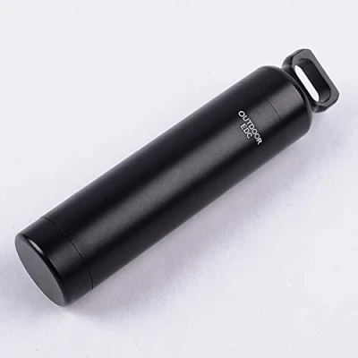 Imagen de Casos de aluminio impermeables la píldora del EDC, grado militar Air Tight CNC cápsula sello titular botella caja seca envase supervivencia EDC herramienta emergencia