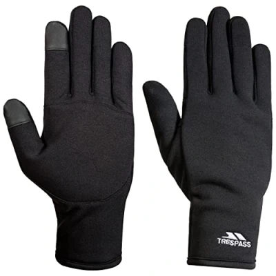 Imagen de Trespass Poliner Power Stretch Conductive, Guantes para clima frío de los hombres, Nero, S/M