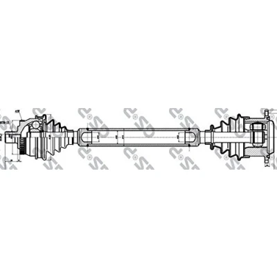 Imagen de GSP 203007 Árbol de transmisión A1 622 VOLKSWAGEN: Passat B5 GP Berlina, Variant, AUDI: A4 Avant