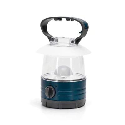 Imagen de Linterna de camping con 4 pilas AA, diseño portátil, resistencia al agua, ideal para excursiones, emergencias y actividades aire libre.