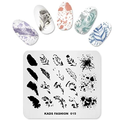 Imagen de KADS Nail Art Stamping de moda Plantilla Uñas Decoración Pegatinas Imagen Bricolaje Manicura Estampado Placa Herramientas la (FASHION 015)