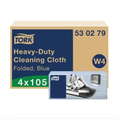 Imagen de Tork Toallitas de limpieza extra fuertes azules W4, y absorbentes, 5 x 105 toallitas, 530279