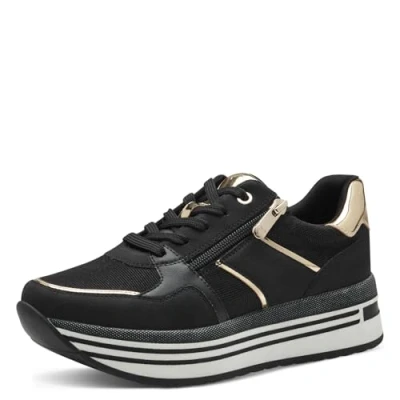 Imagen de MARCO TOZZI Zapatillas de Mujer Laced 2 23721 43, Peine Negro, 37 EU