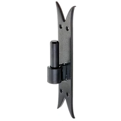 Imagen de Alberts 306724 Abrazadera en la placa, Gancho DI, extremidad cola de pez, Barniz inmersión negro, Ø del entre eje 16 mm, Pletina 205 x 45 mm