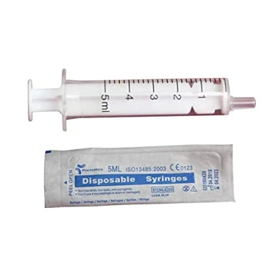 Imagen de PintoMed Pack Jeringa Desechable Esteril 2 Partes 10 x 5 ml Luer Slip Paquete de unidades