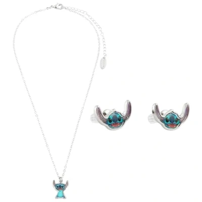 Imagen de Disney Juegos de Joyas para Niña Pulsera Aretes Pendientes Accesorios (Plata Stitch)
