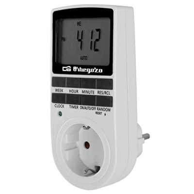 Imagen de Temporizador Orbegozo PG 25, 3680 W, 16 Programas, 24/7, Blanco