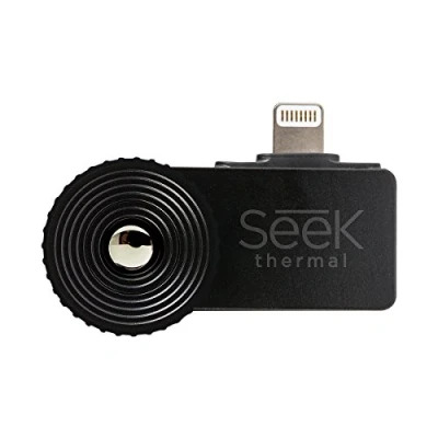 Imagen de Seek Thermal Compact XR Cámara de imagen térmica alcance extendido con conector Lightning y carcasa hermética protectora para dispositivos iOS Apple Negro