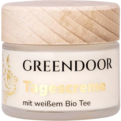 Imagen de Greendoor crema de día con té blanco, 50ml, protección reafirmante natural Cuidado sin Brillo graso, Cosmética Calidad fabricación, facial, para la Cara