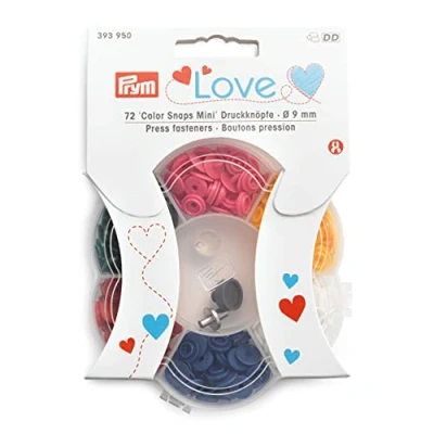 Imagen de Prym Camiseta Druckknöpfe Love, 8 mm, en 6 Farben Quebrar, Plastic, Multicolor, Talla única