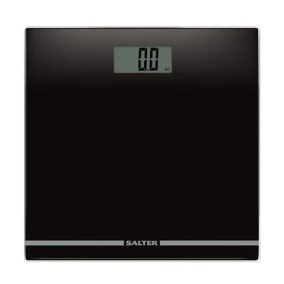 Imagen de Salter 9205 BK3R Báscula Digital Con Pantalla LCD De Fácil Lectura Para Un Pesaje Preciso, Activación Al Subirse, Incluye Una Plataforma Vidrio, Capacidad 180 kg, Negro.