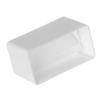 Imagen de 110x55mm Conector con Válvula Antirretorno para Conductos Junta Rectangular Sistemas de Ventilación Canal Plano PVC