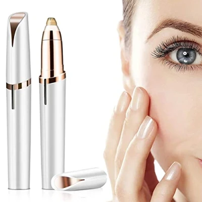 Imagen de depiladora de cejas para mujeres, facial Eyebrow Trimmer, eléctrica afeitadora mujer, lápiz depilador ceja, labios y nariz bigote (bl