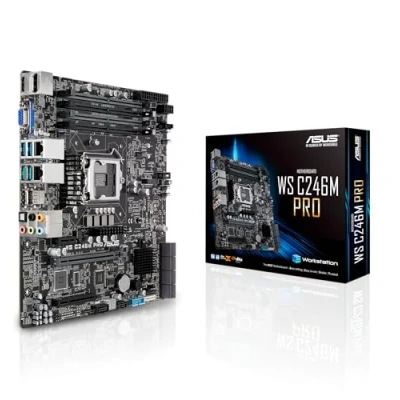 Imagen de ASUS WS C246M Pro LGA 1151 (Zócalo H4) Intel C246 Micro ATX Placa Base (DDR4 SDRAM, DIMM, 2133,2400,2666 MHz, Dual, 64 GB, GB)