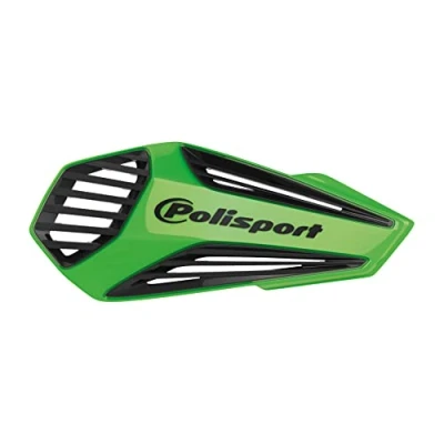 Imagen de POLISPORT 8308400008 Paramanos MX AIR 1 punto de fijación Style fabricado en plástico con kit montaje incluido compatible todos los modelos enduro/mx/atv color verde/negro