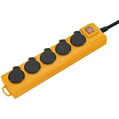 Imagen de Brennenstuhl Super Solid Regleta eléctrica (5 Tomas de Corriente con válvulas (2 m Cable, Uso en Exterior)