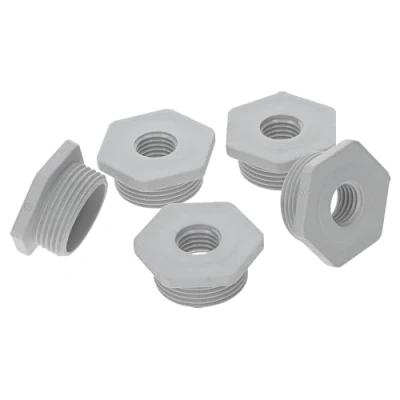 Imagen de Kalitec G6251600 Reducción M25/M16 (5 unidades, plástico, color gris claro, rosca hembra hexagonal, interior M16, exterior M25, IP68)
