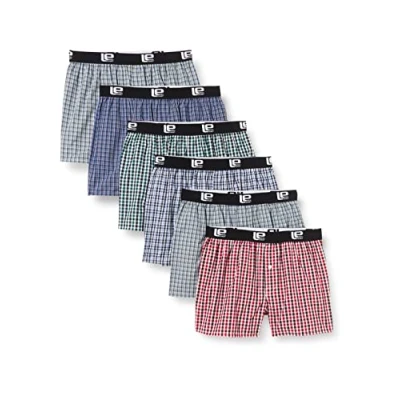 Imagen de Lower East Le215, Calzoncillos bóxer para Hombre, Multicolor (Clásico A Cuadros), S