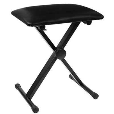 Imagen de Asiento taburete para piano o teclado metalico en forma X TPMillenium KT01 altura ajustable