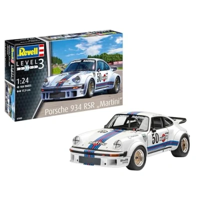 Imagen de Revell Porsche 934 RSR Martini, Escala 1:24 Kit de Modelos plástico, Multicolor, 1/24 07685 7685