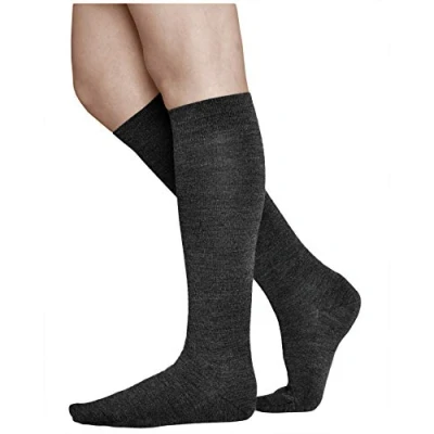 Imagen de vitsocks Calcetines Lana MERINO Invierno Largos Hasta la Rodilla Mujer Calientes Cómodos, negro, 35 38