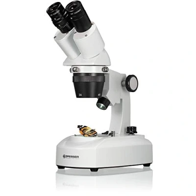 Imagen de Bresser 5803100 Researcher ICD LED 20x 80x Microscopio, blanco