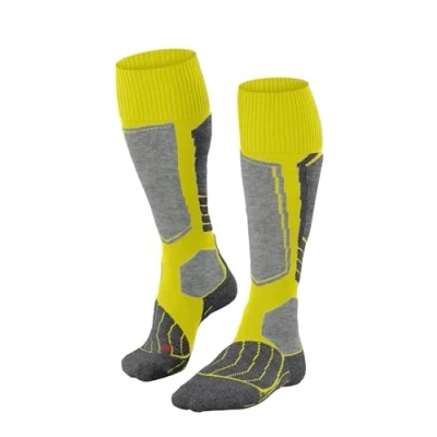 Imagen de FALKE SK1 Comfort W KH lana seda hilo funcional calida gruesa 1 par, Calcetines de esquí Mujer, Amarillo (Sulfur 1084), 39 40