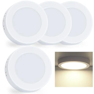 Imagen de Aigostar Plafón LED Techo 6W 620LM Lámpara de Luz natural 4000K para Cocina Sala Estar Dormitorio Pasillo 123 * 35Hmm, 4 piezas