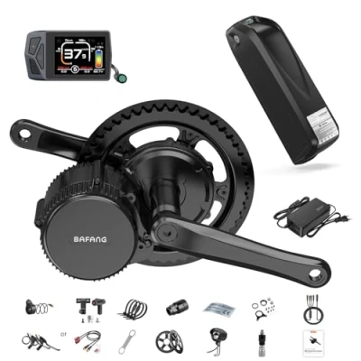 Imagen de BAFANG 250W 48V BBS01B Mid Drive Motor Kit con Batería 48V20Ah MAX Downtube y EKD01 Pantalla, de Conversión Ebike Central para BB68MM Bicicleta Montaña Carretera Cercanías Bici DIY