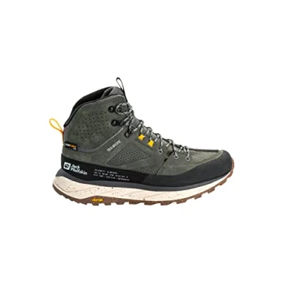 Imagen de Jack Wolfskin Terraquest Texapore Mid M, Zapatillas para Caminar Hombre, Gecko Verde, 44.5 EU