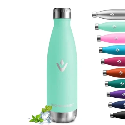 Imagen de Botella Agua Acero Inoxidable 750ml, Termica sin BPA, Garrafa Reutilizable, Termo a Prueba de Fugas, Cantimplora para Niños, Escuela, Oficina, Gimnasio, Deporte, Viajes