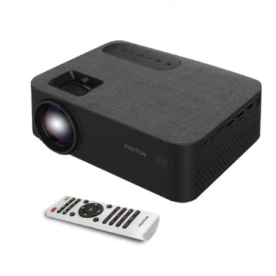 Imagen de PRIXTON Proyector portátil Lumière Full HD, 5.000 Lúmenes, Conexión HDMI/USB/MicroSD/Aux in/AV in, Altavoces Integrados, Mando a Distancia Incluido, Negro