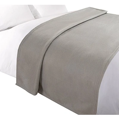 Imagen de Tony&#039;s Textiles Manta Lisa para sofá o Cama De Forro Polar extrasuave Gris