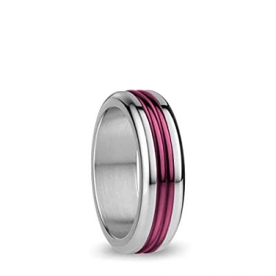 Imagen de BERING Anillos combinados intercambiables para mujer en plata y violeta con el exclusivo sistema Twist &amp; Change, Gudena