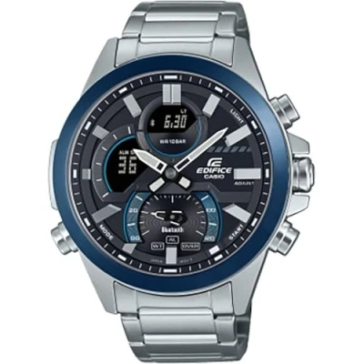 Imagen de CASIO Reloj Analógico para Hombres de Cuarzo con Correa en Acero Inoxidable ECB 30DB 1AEF