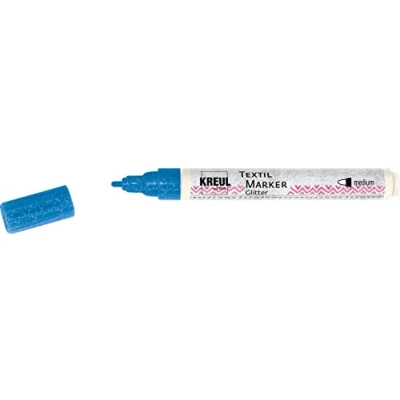 Imagen de KREUL C.KREUL Textilmarker JAVANA &quot;texi mäx GLITTER&quot;, blau