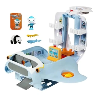 Imagen de Octonauts Above &amp; Beyond Octoray juego transformable 7 piezas Más de 25 luces y sonidos, multicolor, incluye figura, juego, 3 accesorios, pilas AAA