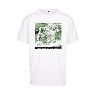 Imagen de Upscale by Mister Tee RAGE Against THE Machine Oversize Camiseta estampada, Hombre, Talla: Medium, White