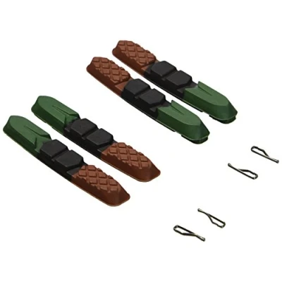 Imagen de Xlc Kit 4 Zapatas BS X09 V Brake Cartridge 72 mm, Negro/Rojo/Verde