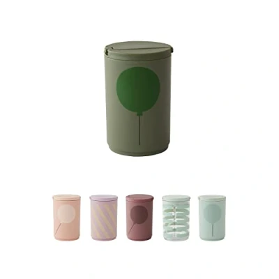 Imagen de Design Letters Vaso doble a prueba de fugas para niños con tapa y pajita Taza infantil llevar pico sin BPA BPS 330 ml Apto lavavajillas microondas
