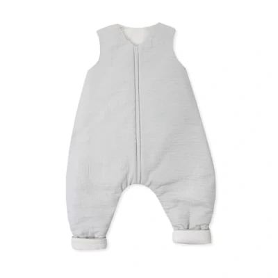 Imagen de Julius Zöllner Mono de Dormir con Forro Muselina, Relleno cálido 2,5 TOG, Lavable a máquina 40 C, Fabricado en Alemania, Certificado Öko Tex Standard 100, Gris, Talla 80