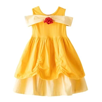 Imagen de Lito Angels Disfraz la Bella y Bestia Vestido de Princesa Belle para Niñas Talla 2 a 3 años, Amarillo