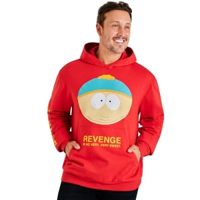 Imagen de South Park Sudadera con Capucha y Bolsillo Canguro para Hombres Regalos Hombre (Rojo, XXL)
