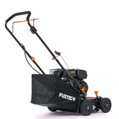 Imagen de FUXTEC Escarificador a Gasolina 2 en 1 FX BV240ECO 29,5 kg Motor 4 tiempos 4,1 kW rodillo con 18 cuchillas Asa de transporte y bolsa recogida 40 L
