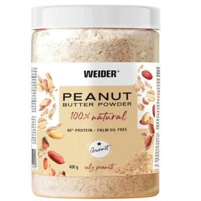 Imagen de Weider Peanut Butter Powder. 100% Mantequilla de Cacahuete natural en polvo. Sin azúcares añadidos. Apta para veganos. aceite palma 400g