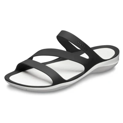 Imagen de Crocs Swiftwater Sandal W, Sandalias Mujer, Black White, 33/34 EU