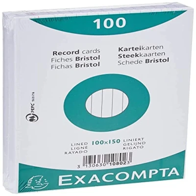 Imagen de Exacompta 10802X Paquete horizontal de 100 fichas, x 150 mm